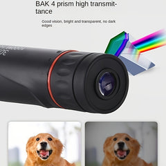 High Power Monocular Telescope for Outdoor Viewing