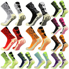5 Pairs Camo Silicone Soccer Socks Sports Crew Socks Men Women