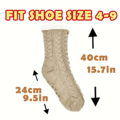 Warm Fuzzy Socks For Men Thick Slipper Socks Fleece Lined Cozy Indoor Socks