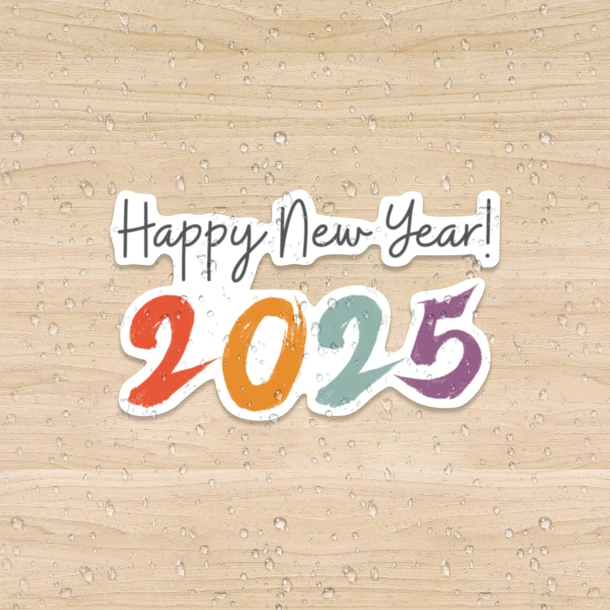 Festive Year Colorful Stickers for Holiday Windows & Car Decals