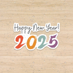 Festive Year Colorful Stickers for Holiday Windows & Car Decals