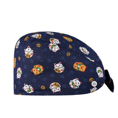 Cartoon Print Cotton Work Cap Nurse Cap Scrub Cap Unisex Working Hat
