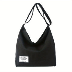 Durable Canvas Shoulder Bag Large Capacity Crossbody Hobo Bag