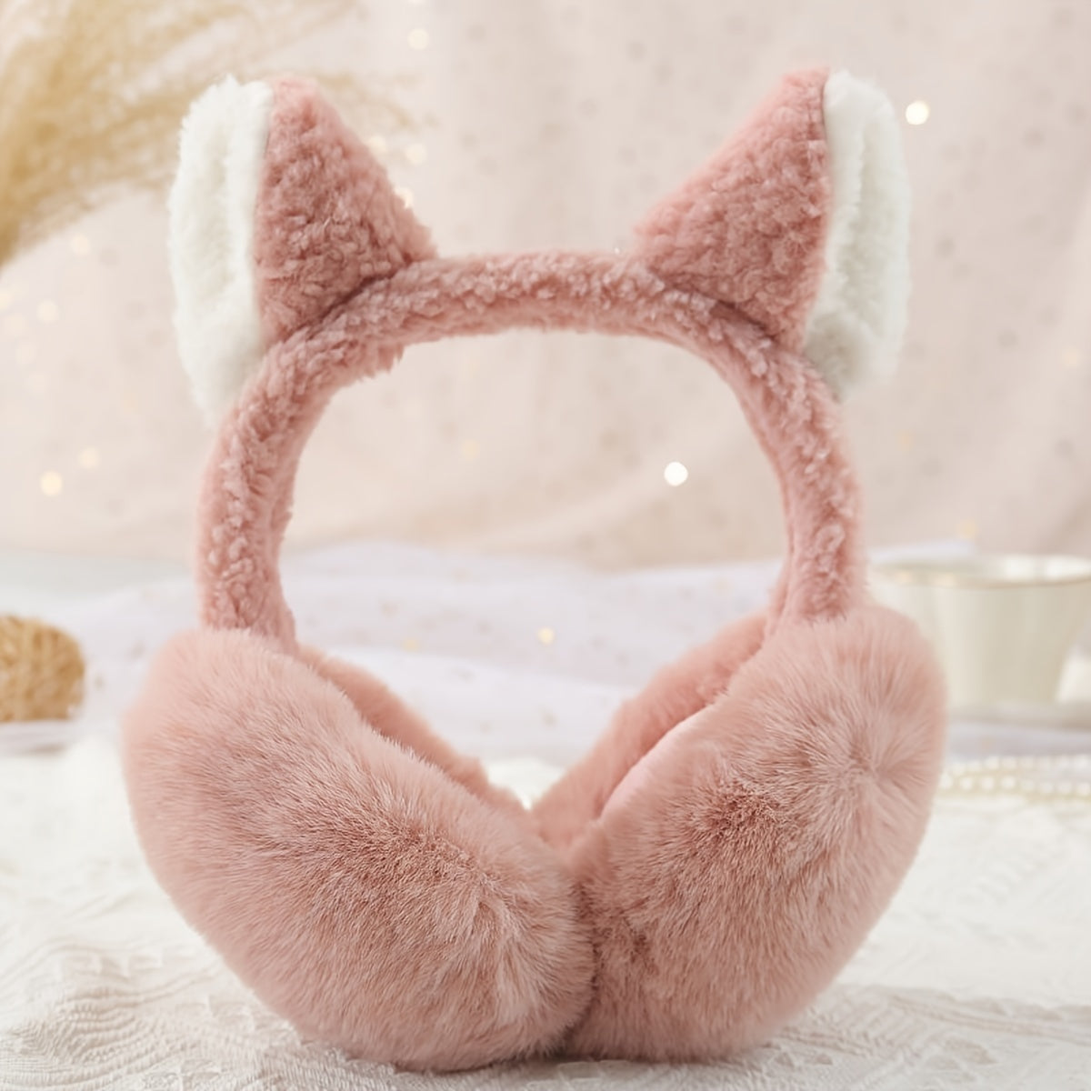 Cat Ear Plush Earmuffs Women's Winter Foldable