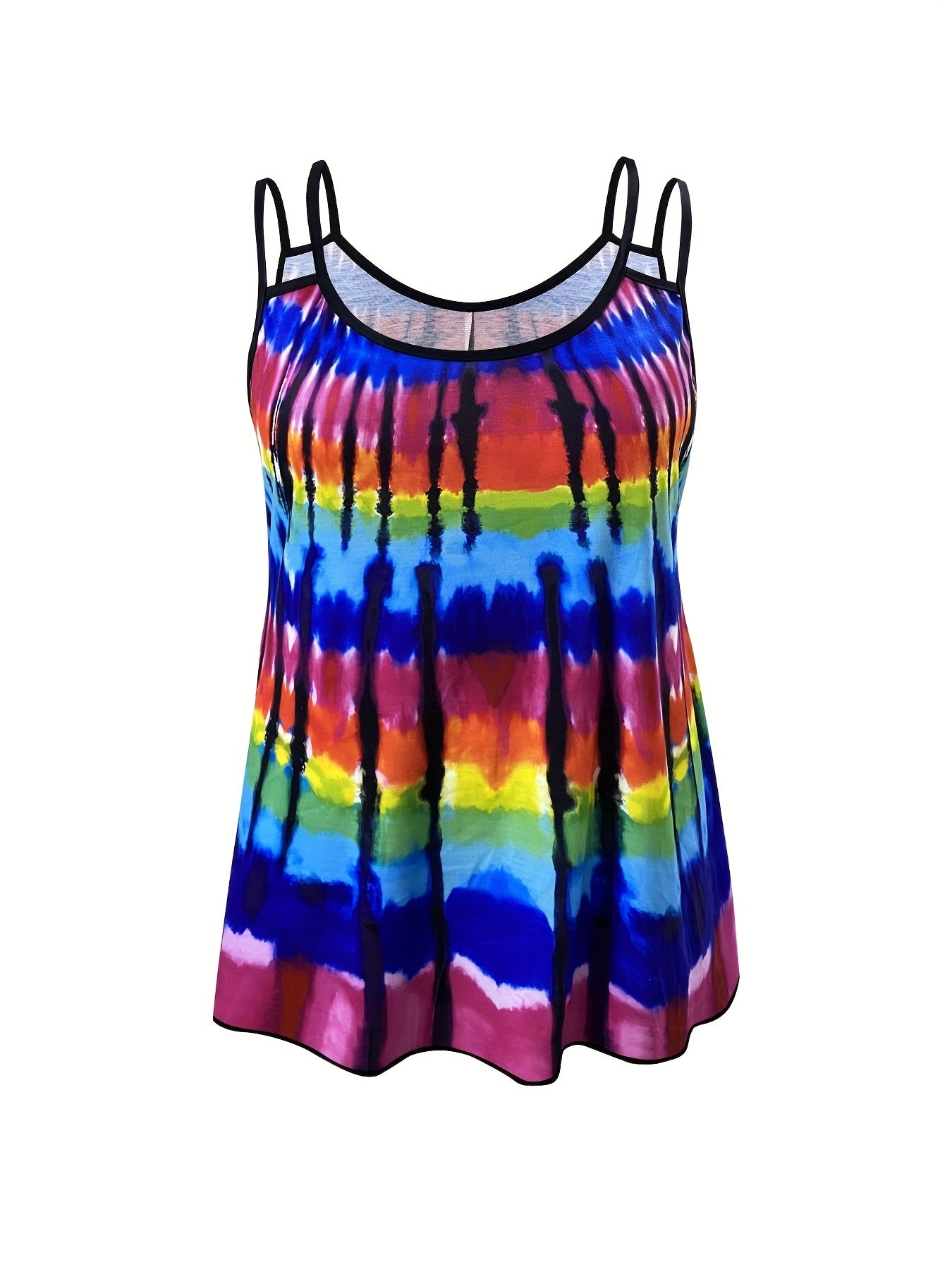  Tie Dye Rainbow Print Tank Top