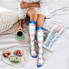 6 Pack Copper Compression Socks for Men and Women - Circulation Support