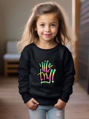 OERYUI Toddler Kids Long Sleeve Sports Sweatshirt Top