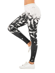 Sexy Contrast Print Leggings High Waist Slim Leggings