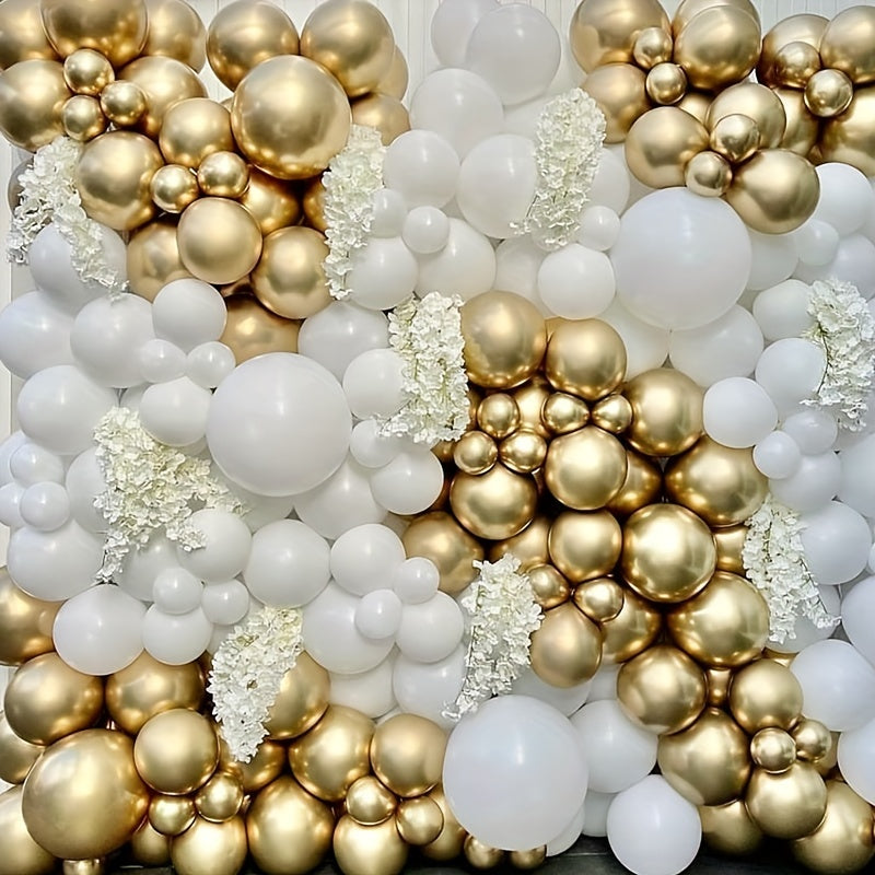 Golden Latex Balloon Scene Decoration for Birthday Party