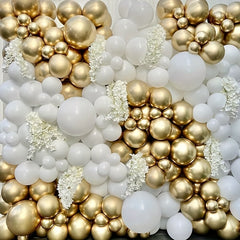 Golden Latex Balloon Scene Decoration for Birthday Party