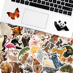 50pcs Animal Documentary Vinyl Waterproof Stickers for Adults