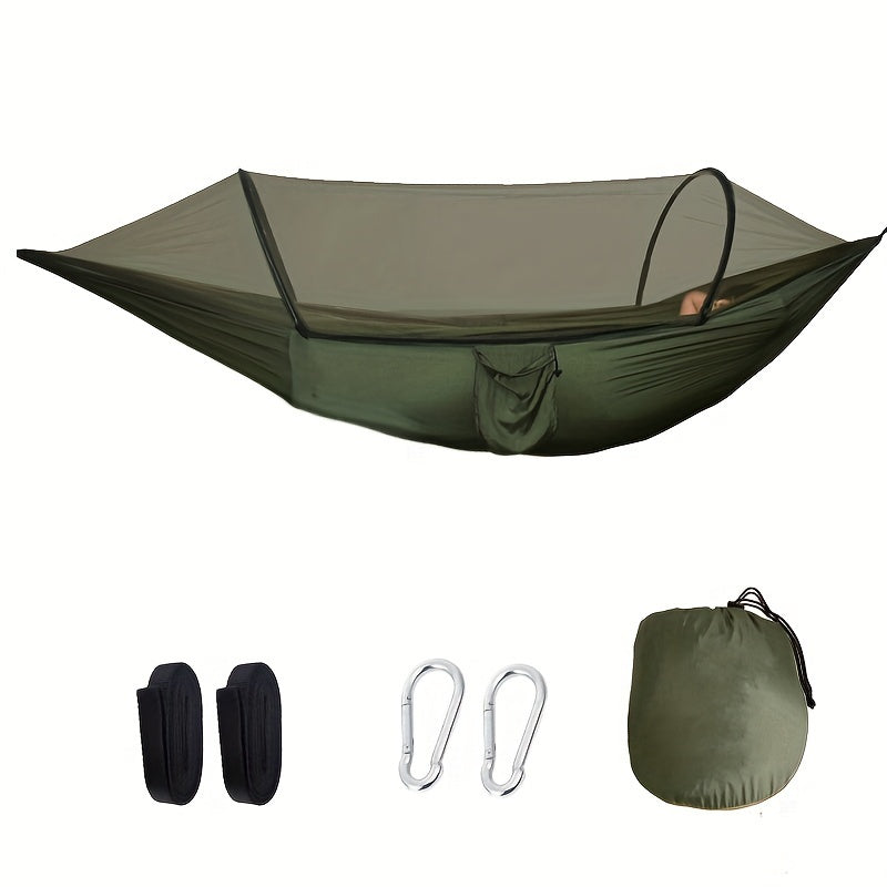 Outdoor Quick Opening Hammock with Mosquito Net, 102x36in
