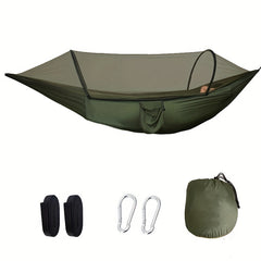 Outdoor Quick Opening Hammock with Mosquito Net, 102x36in