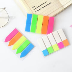 Retro Sticky Notes Index Marker Stickers Fluorescent Strips Student Supplies