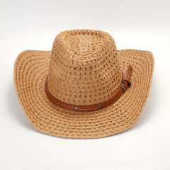 Summer Women Straw Hat Cowboy Hat British Style Beach Fedora