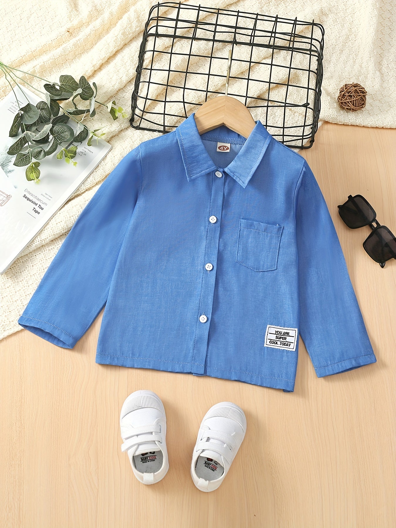 Boys Ice Silk Short Sleeve Shirt