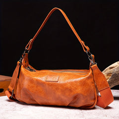 Retro Zipper Underarm Bag Double Layer Crossbody Bag