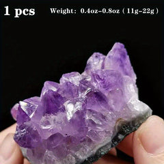 Natural Amethyst Cluster Mineral Specimen Gemstone Ornament DIY Jewelry