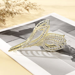 Rose Flower Metal Hair Claw Barrette Velvet Faux Pearl Snap Clip
