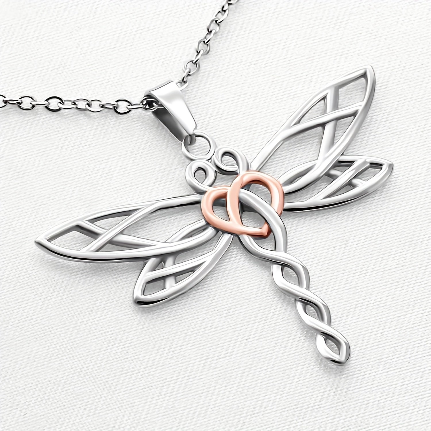 Dragonfly Pendant Necklace With Message Card - Gift For Daughter