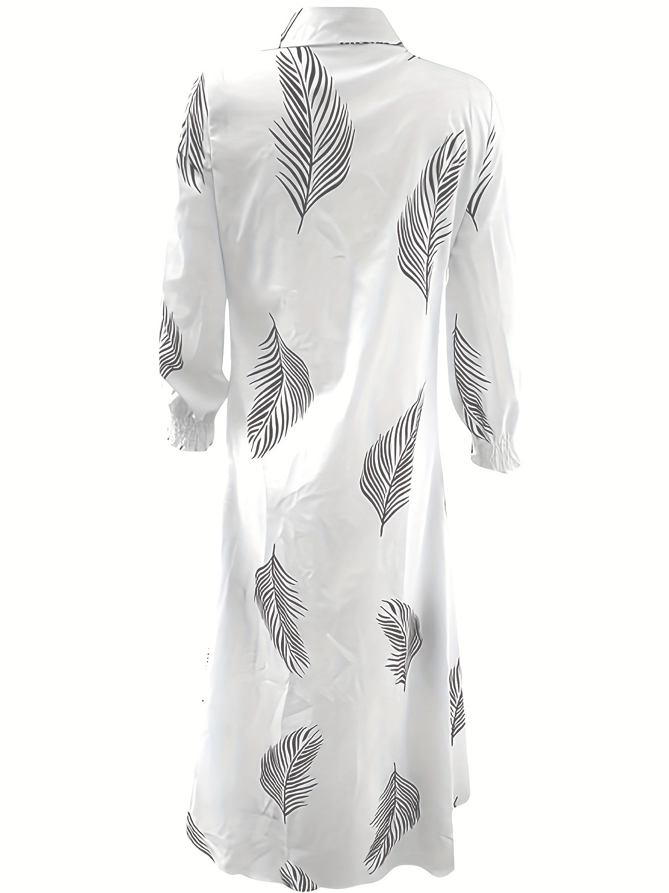 Block Striped Shirt Dress Long Sleeve Button Down Dress Women's Clothing