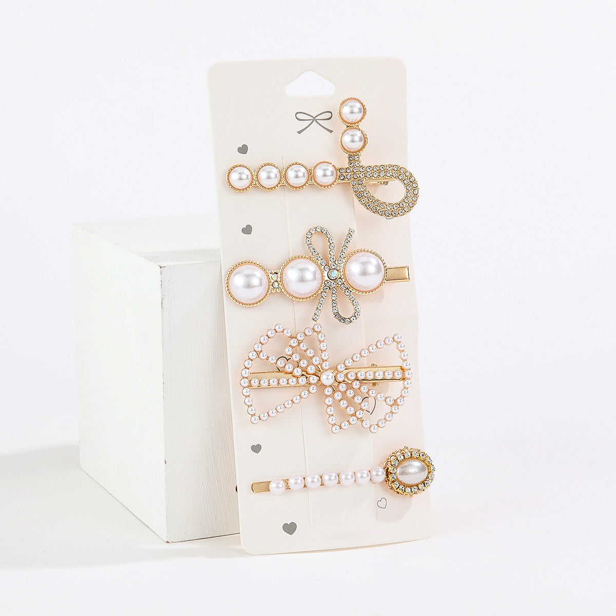 Pearls Hair Clips Barrettes Macaroon Hairpins for Women