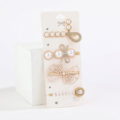 Pearls Hair Clips Barrettes Macaroon Hairpins for Women