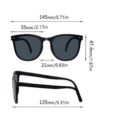 Men's Folding Polarized Sunglasses TR90 Material UV Resistant