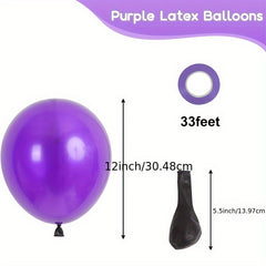 120 Dark Purple Latex Balloons for Party Decorations