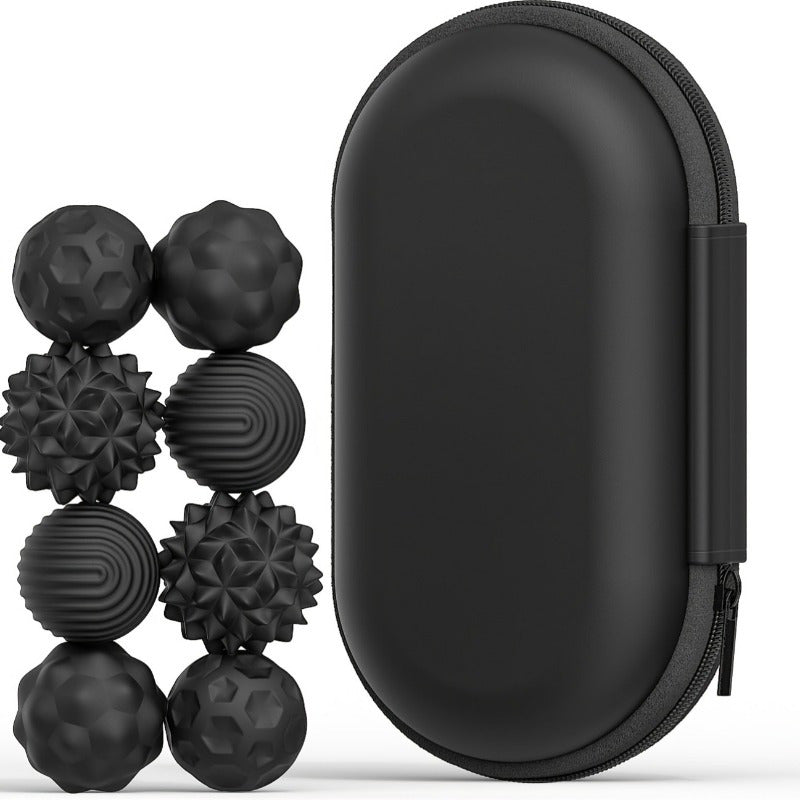 Silicone Magnetic Ball Set Adult Sensory Toy Compact Portable Textured Rolling