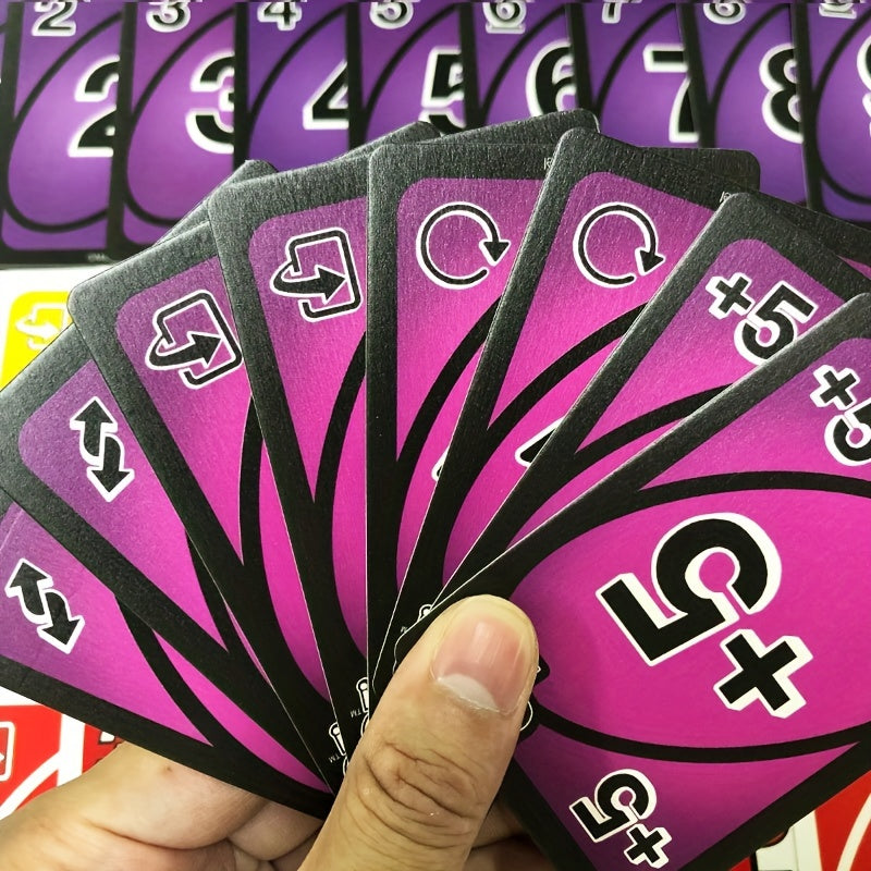 112pcs Game Playing Cards Reverse Use 0-9 Numbers and Functional Cards