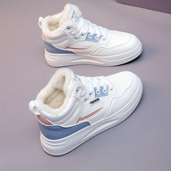 Plush Inner Lace-up Skate Shoes for Women