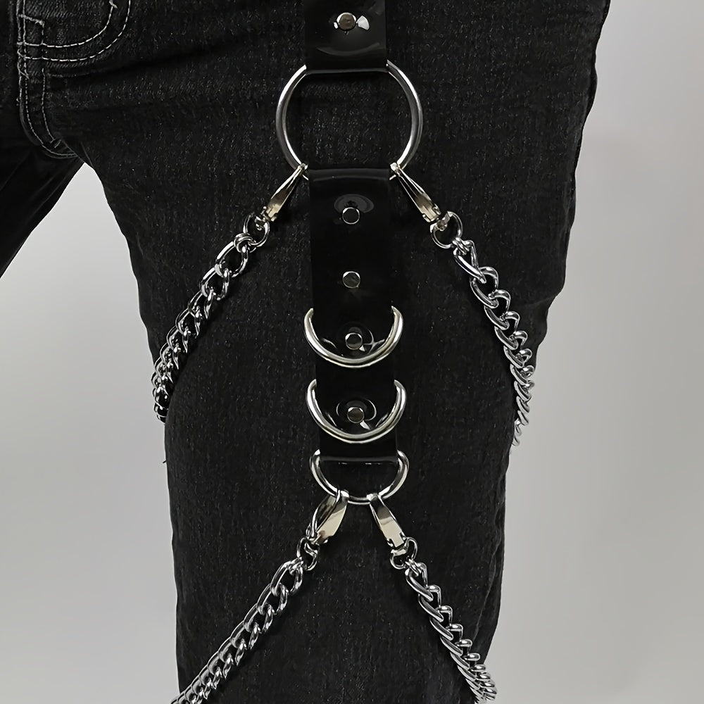 Gothic Leg Chain Harness Hip Hop Leg Strap Unisex