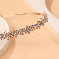 Alloy Rhinestone Flower Hair Hoop Head Jewelry Women Hair Accessories