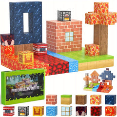 100pcs Magnetic Tiles Creative Build Mine Magnet Sword World