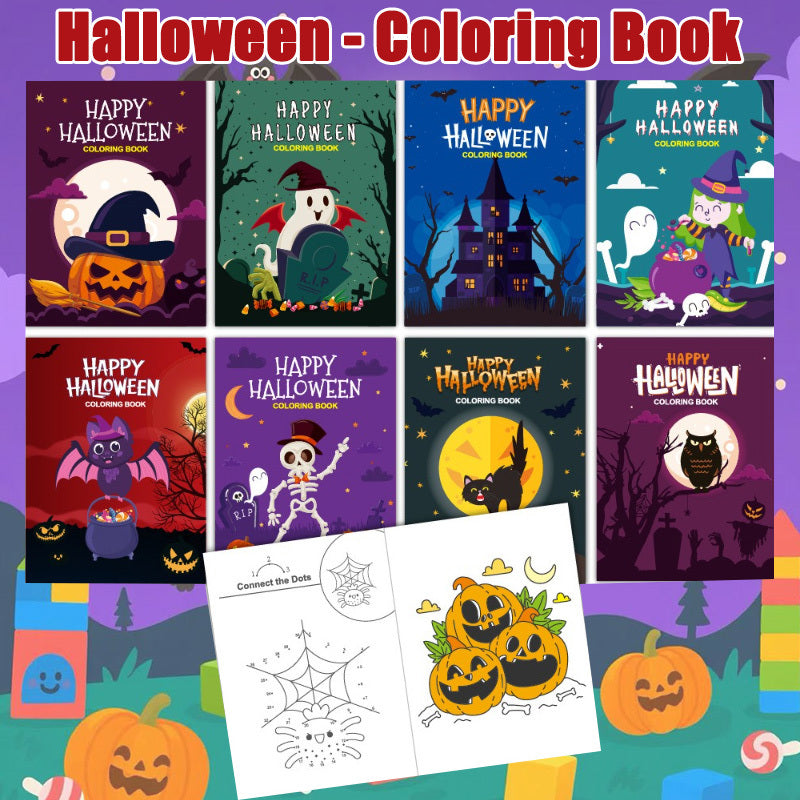 Halloween Coloring Book for Kids Spooky Castle & Pumpkin