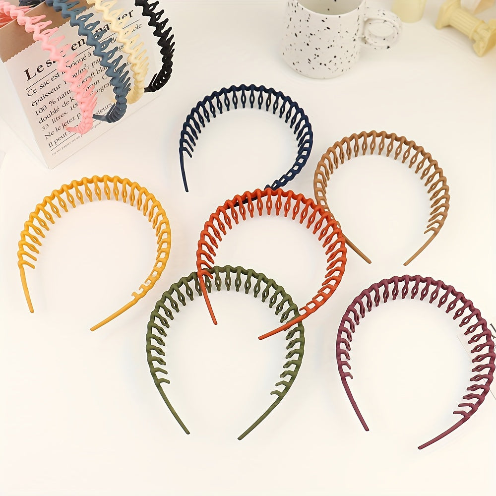 Matte Wavy Acrylic Headband For Women Non-slip Wash Face Spa Make Up Headband