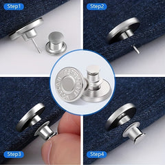 5Pcs Button Pins For Jeans Pant - Instant Replacement Button Pi