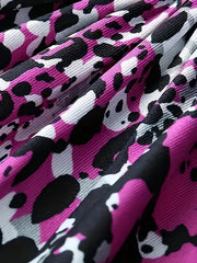  Women's Random Print V Neck Tank Dress