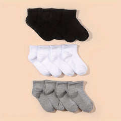12 Pairs Kids Breathable Short Socks for Daily Wear