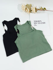2pcs Chain Linked Cami Tops Ribbed Sleeveless Slim Fit Women's Lingerie