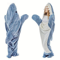 Funny Shark Blanket Warm Sleeping Bag with Hoodie