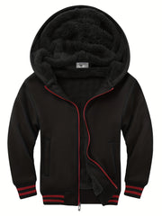 Boys Warm Hooded Sweatshirt with Zip Up Pockets
