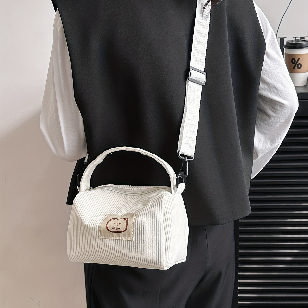 Mini Plush Crossbody Bag Women's Versatile Shoulder Bag & Purse
