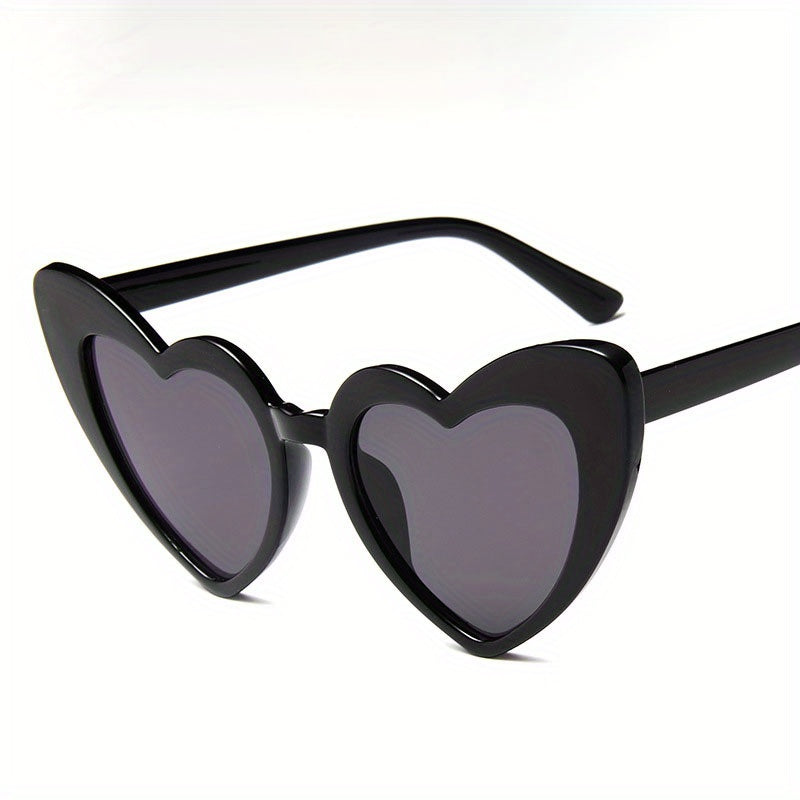 Heart Shaped Sunglasses Men Women Big Frame Cat Eye Vintage Glasses