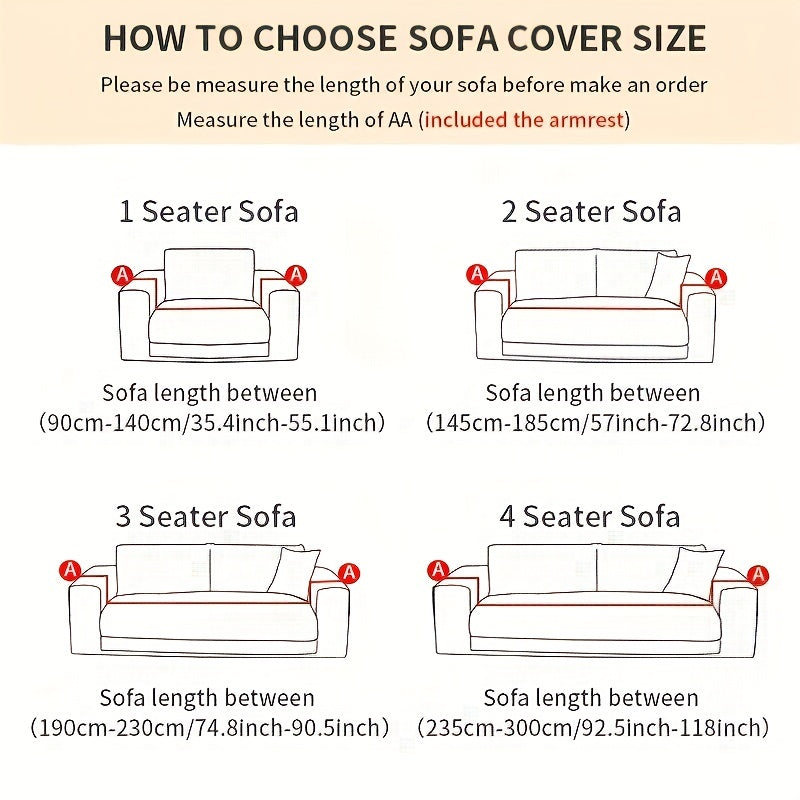 Soft & Elastic Sofa Slipcover Solid Non-slip Furniture Protector