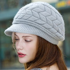 Women's Knitted Beanie Hat Winter Warm Beret Cap