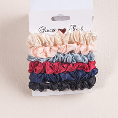 6pcs Satin Hair Scrunchies Elastic Silk Hair Bands Multicolor Hair Tie