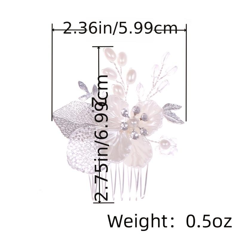 Silver Pearl Crystal Bridal Hair Comb Wedding Accessories