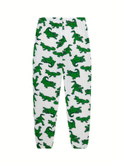 Boys Crocodile Print Pajamas Set Long Sleeve Top & Pants